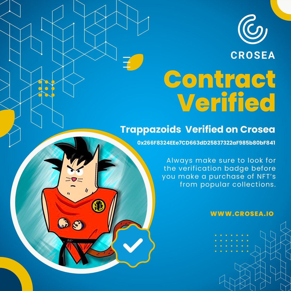 croseanft's tweet photo. #crofam #Trappazoids #NFTs are verified on #Crosea #NFTMarketplace. We're giving away an #NFT from the collection to celebrate their launch.
1⃣ ❤️&🔁
2⃣ Follow @croseanft @trappazoids & @croseaBot
3⃣ Tag 3 friends
1 #Winner on Nov 15
#cronos #CronosChain #fftb https://t.co/ClOeFzCtCx