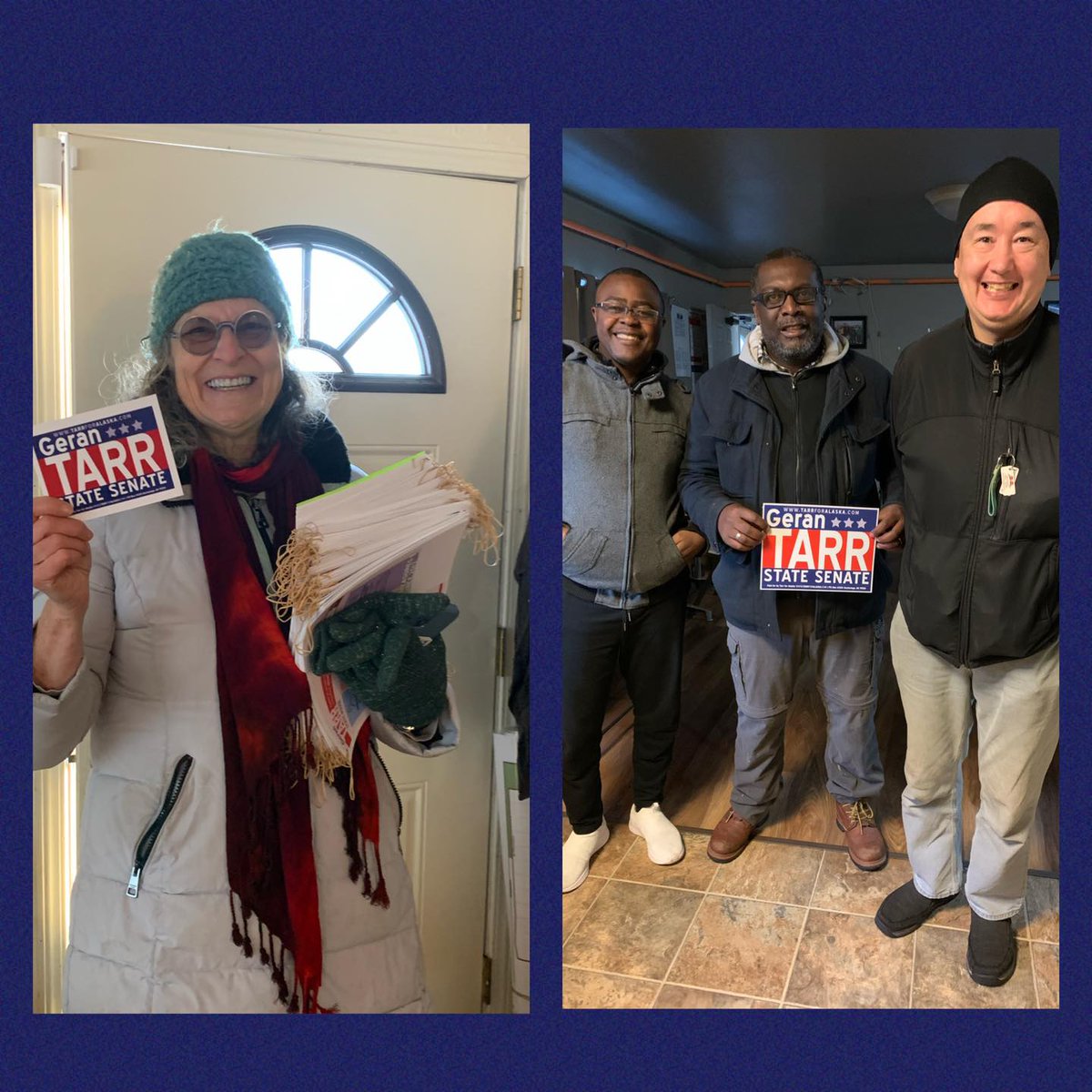 TarrforAlaska's tweet photo. We love our volunteers! Thank you to Anne Marie, Moula, and Lovet for helping today! Look at those smiles!! #teamwork #volunteerlove https://t.co/QWz99MYfrl