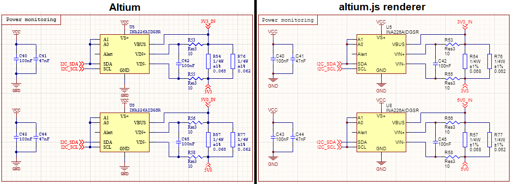 gsuberland's tweet photo. I've published altium.js, an Altium schematic file (*.SchDoc) parser library and renderer that runs directly in your browser.

https://t.co/4gVZa3J1jP https://t.co/uuY67bnkzX