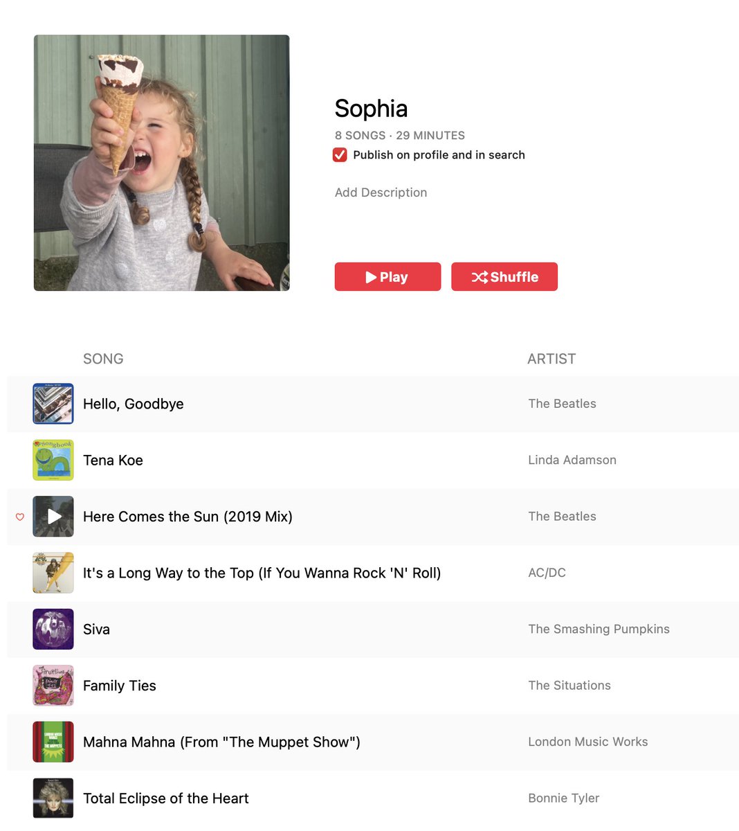 SamuelKett's tweet photo. Here's the playlist my daughter and I have started putting together based on her own preferences. Listening to music is a great way to reset your mood, get you out of a funk, and improve how you feel in the long run. #pypchat #teacherwellbeing #Teachers #teachertwitter https://t.co/P1byrcn5Dr