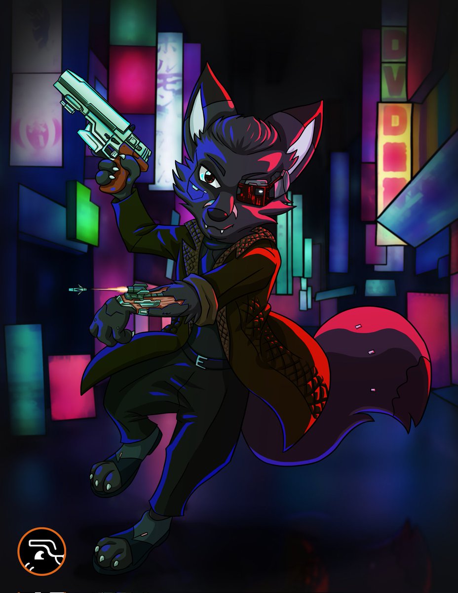 #ciberpunk #furry #fox