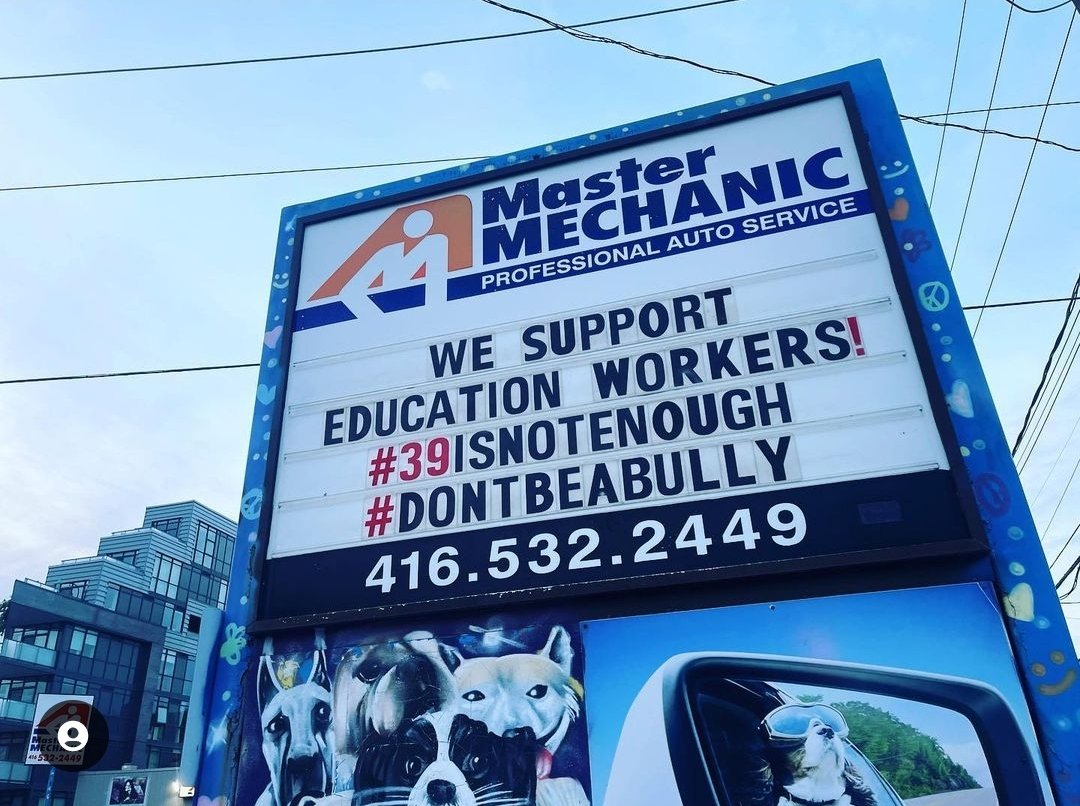 My mechanic supports education workers!

Doug Ford is in serious trouble.

#39kIsNotEnough #onted #DontBeABully #onpoli #cupestrike #CUPE