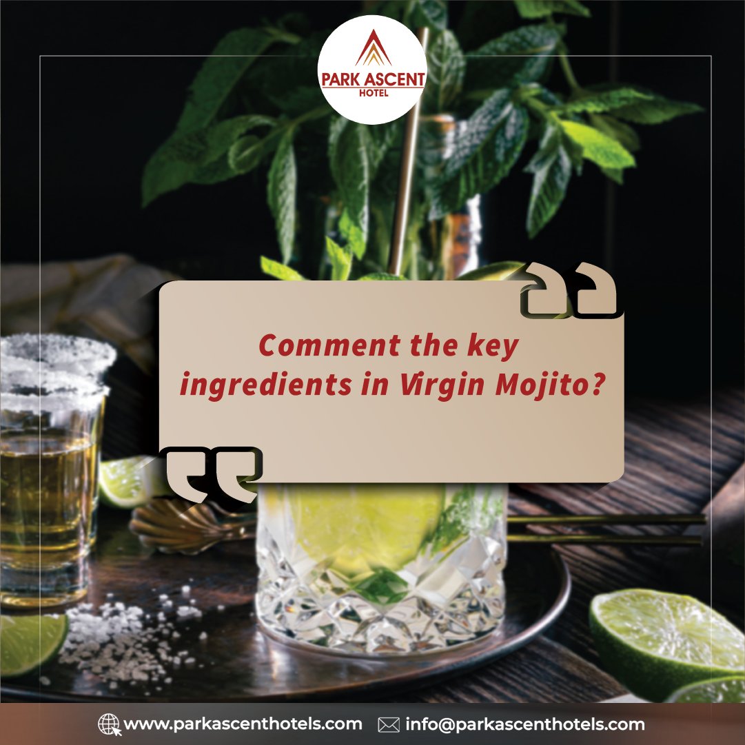 ParkAscent's tweet photo. Which among you is aware of the essential components needed to prepare the ideal virgin mojito?

let us know in the comments!

Visit - https://t.co/oPU375XcP9

#parkascent #noida #restaurant #mocktail #gamealert #virginmojito #refreshingvirginmojito #keyingredients #ingredients https://t.co/qxmH5ky6Dd