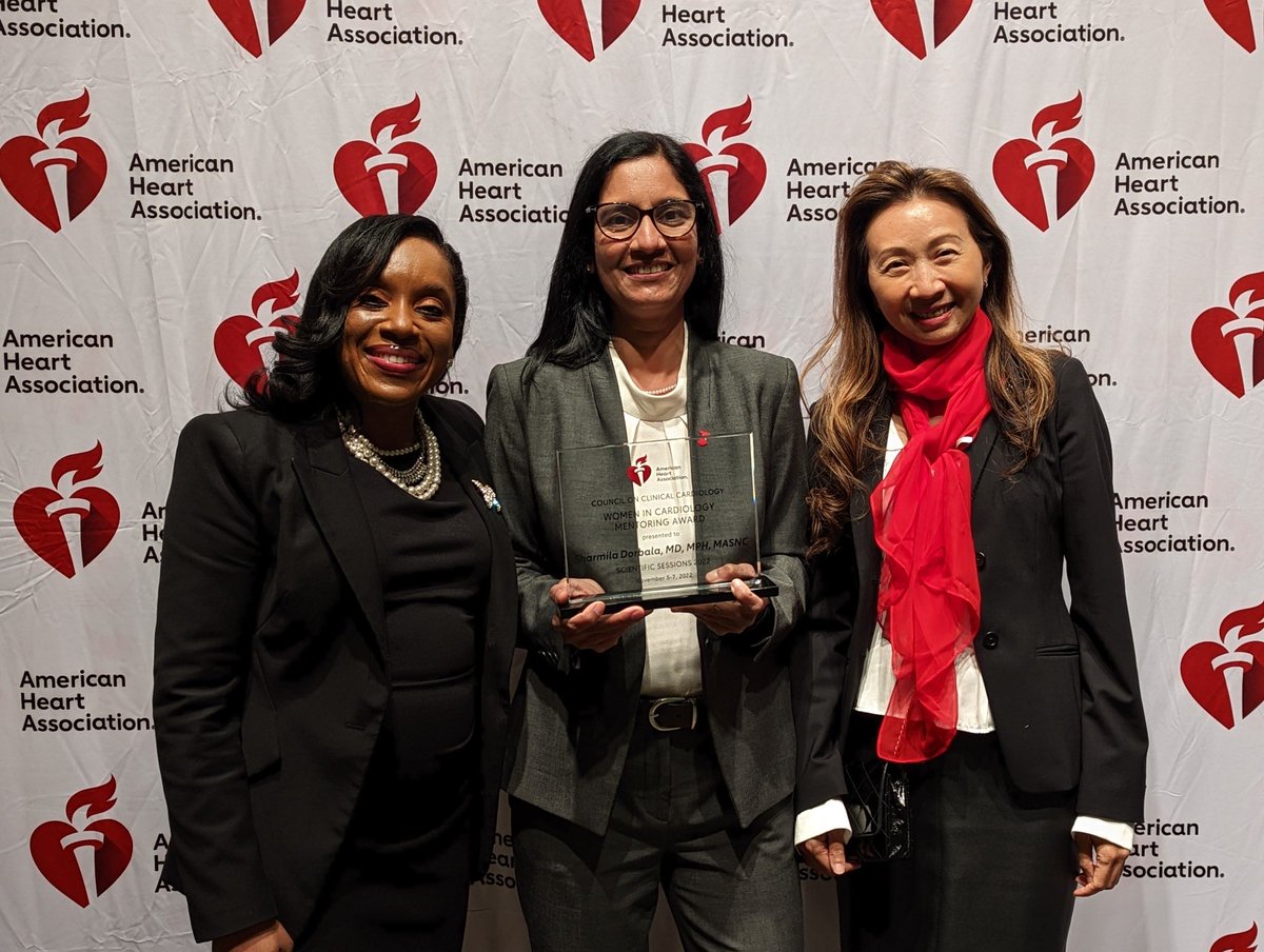 PanithayaC's tweet photo. Huge congratulations to my dear friend and colleague, wonderful mentor, inspirational leader and researcher ⁦@DorbalaSharmila on her #AHA2022 Clinical Council #WIC Mentoring Award! Thank you for mentoring so many of us! ⁦@RBP0612⁩ ⁦@NitiCardio⁩ ⁦@sarahcud⁩ https://t.co/t0rixGLfaZ