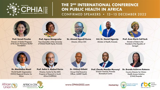 nighealthwatch's tweet photo. An exciting lineup of confirmed speakers for the #CPHIA2022 hosted by @AfricaCDC &amp; @RwandaHealth from 13-15 Dec 2022.

Register to join the conversation to chart a path toward building a resilient health system in Africa: https://t.co/GGrPboQfK5
 #NewPublicHealthOrder https://t.co/y03dQvaKte
