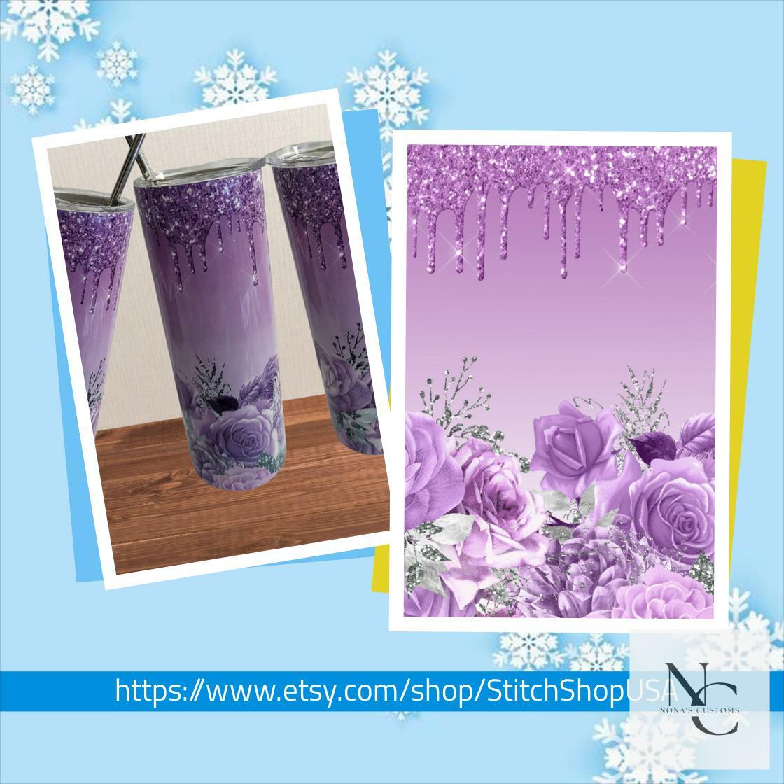 Sleek sellouts! 🤓. Order 20 Oz Skinny Tumbler, Pretty sparkle Floral Tumbler, Tumbler for her. at $24.99 from etsy.com/listing/131276… #LavenderTumbler #FloralTumbler