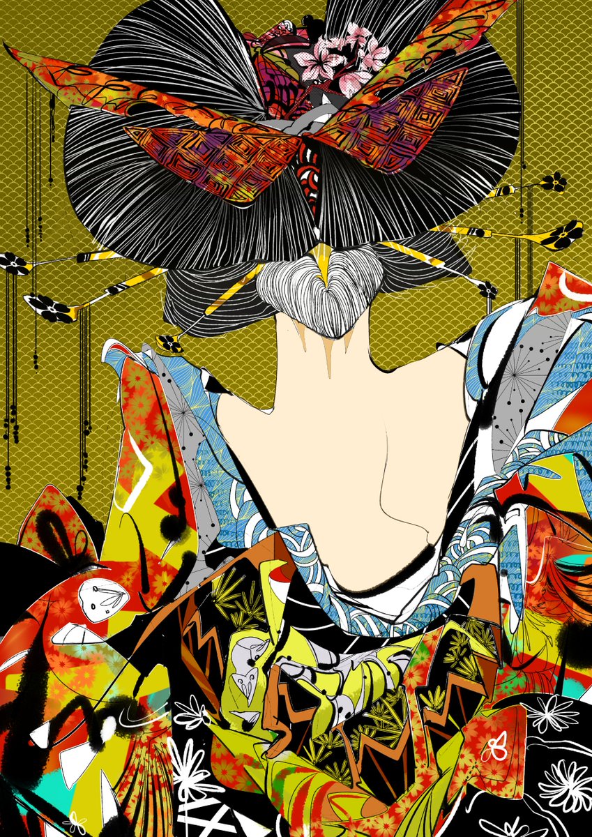 rinkerthy's tweet photo. 花魁绘 #版画 https://t.co/YkyxjMFBRa