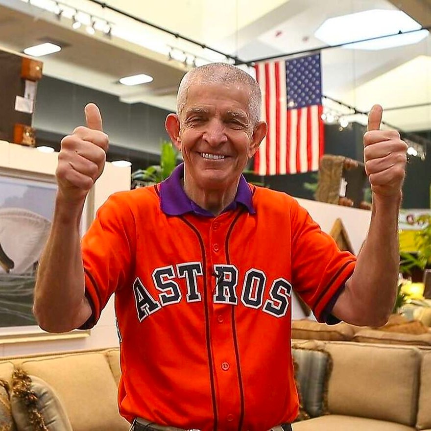 br_betting's tweet photo. Mattress Mack made $10 million worth of bets on the Astros to win the World Series

He cashed for $75M. He’s giving away tens of millions of free furniture away. And he threw out the first pitch before the clinching game.

Legend. https://t.co/WvhgCoH3xu