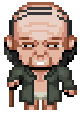 たか1様(@taka1taka9)より
村長のドット歩行グラ作成いただきました!!
一部こちらで改変しております㊗️
とってもエロRPGらしくなってきましたぞ!! 