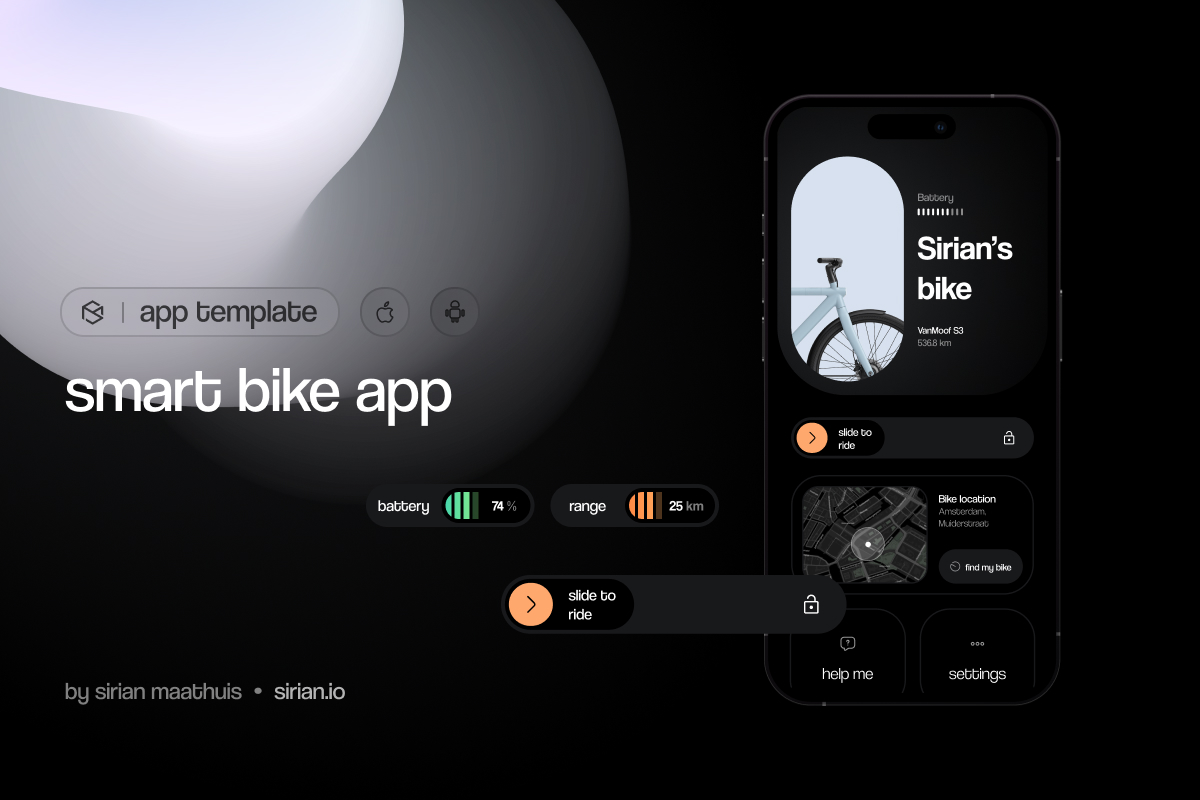 sirian_m's tweet image. Better late than never, here is the smart bike app screen I created for the FF contest. Contains a lot of animations and smooth transitions and other cool stuff.
Enjoy!
app.flutterflow.io/marketplace/it…
#FlutterFlowTurns2 @flutterflow @design_nocodeio