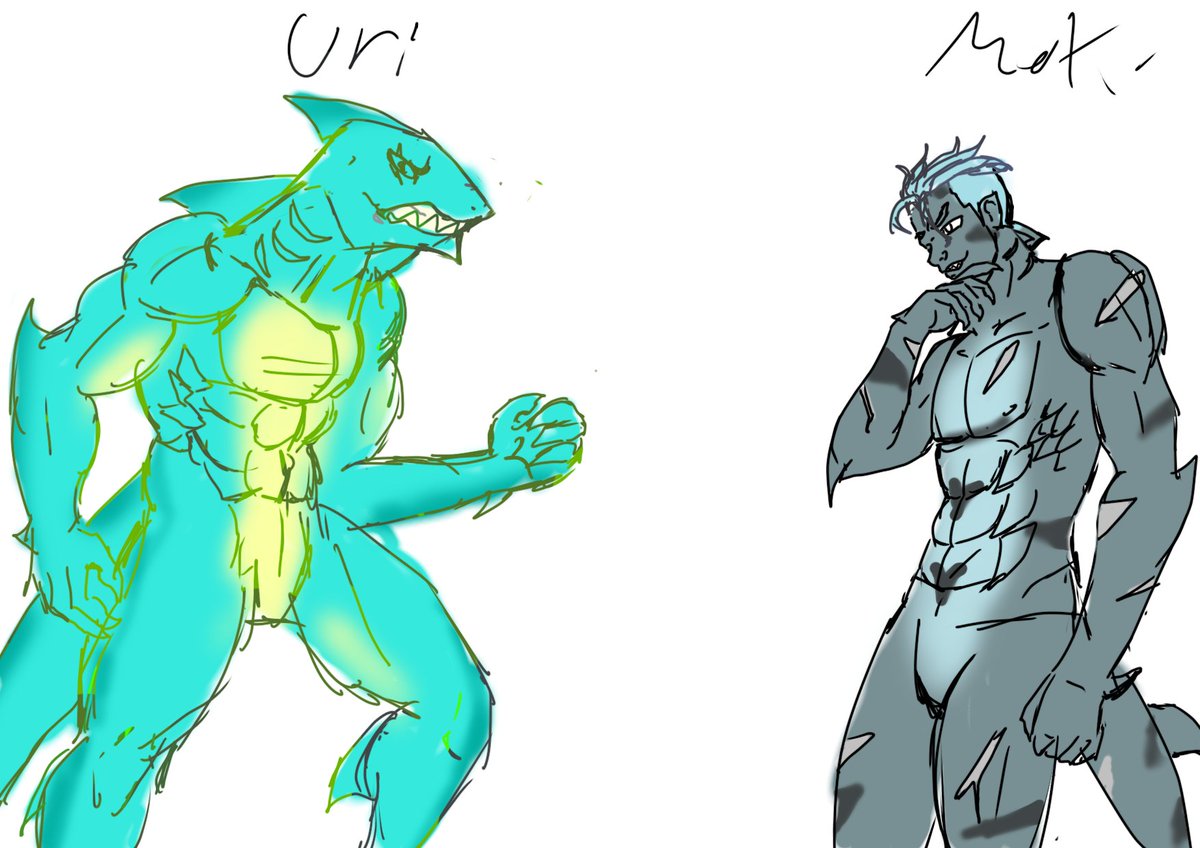 Misterx0x's tweet photo. #terato but aquatic themed, first up twonshark men with diffrent blances of shark and man. and a shelkie since I wanted a thicker mermaid first. #monsters #hentai #erocomics #eroart #fanservice https://t.co/CHbOdY6Npn