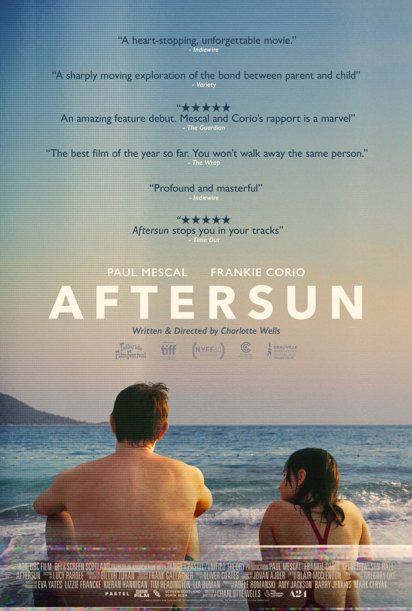 #NowWatching AFTERSUN #CharlotteWells #PaulMescal #FrankieCorio #BrooklynToulson #SallyMessham #HarryPerdios #RubyThompson #KayleighColeman #52FilmsByWomen #BritishFilmFestival