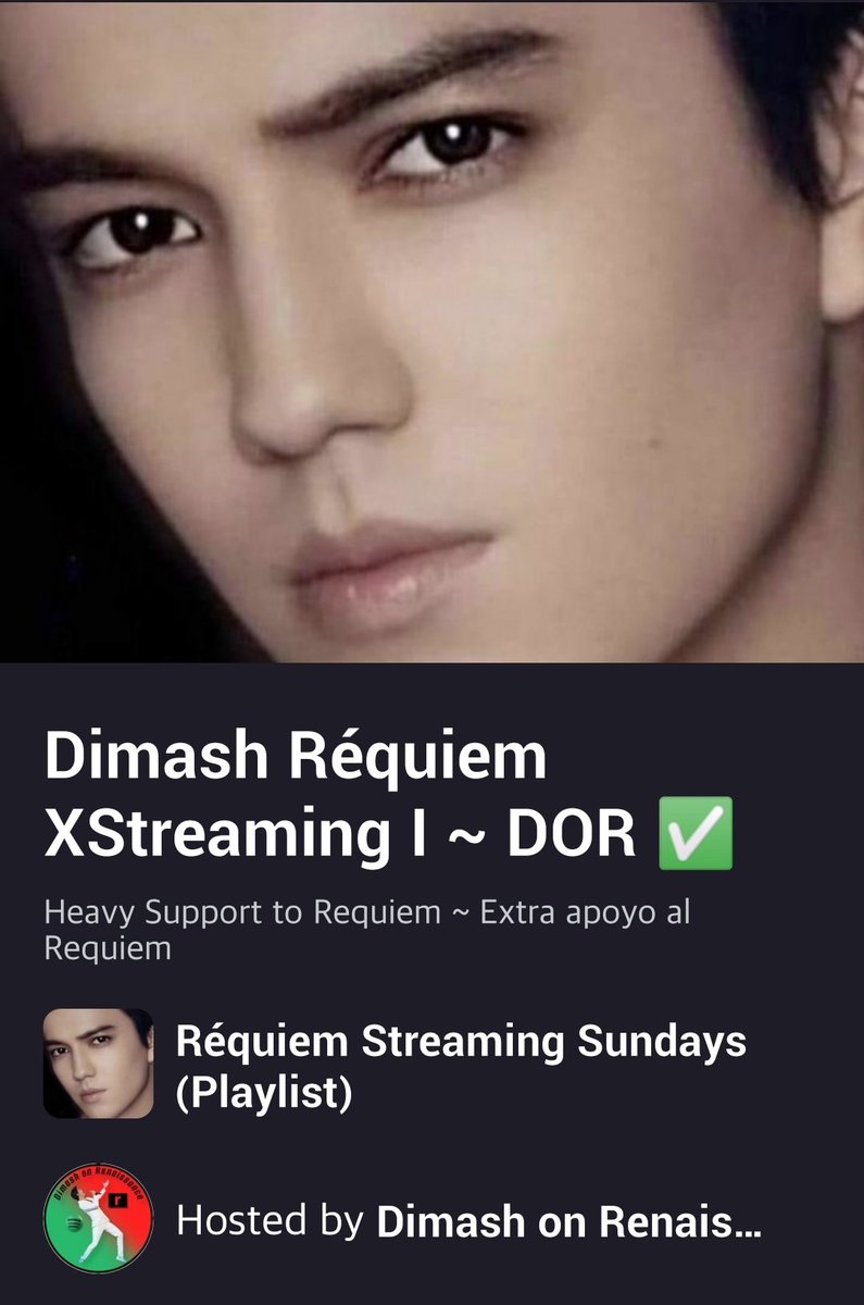 📢📢📢
Dimash Réquiem XStreaming party on Spotify and Renaissance has started!
📢📢📢
Everyone is invited to join the party and stream @dimash_official's music together with other dears!

#StreamingDears