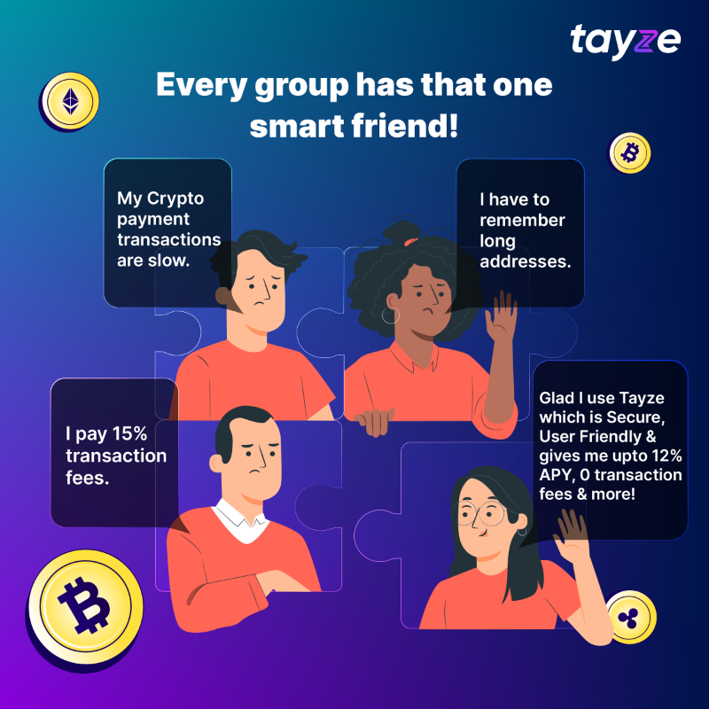 tayzeapp's tweet photo. @tayzeapp is a unique #crypto payments &amp; transfer app that offers user friendly, secure &amp; instant transactions at zero cost.

Also, grow your idle crypto assets with upto 12%APY without locking or staking. Subscribe to waitlist &amp; get early access of the app.

#Letstayze #Tayze