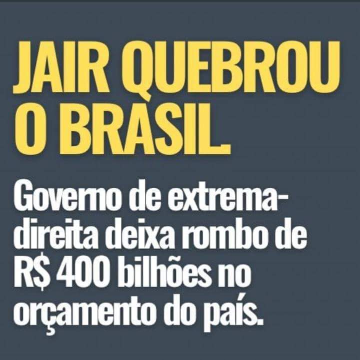 Brasil está falido agonizando , mas tem abobado no frio e na chuva querendo dá golpe pra manter esse....... no poder!