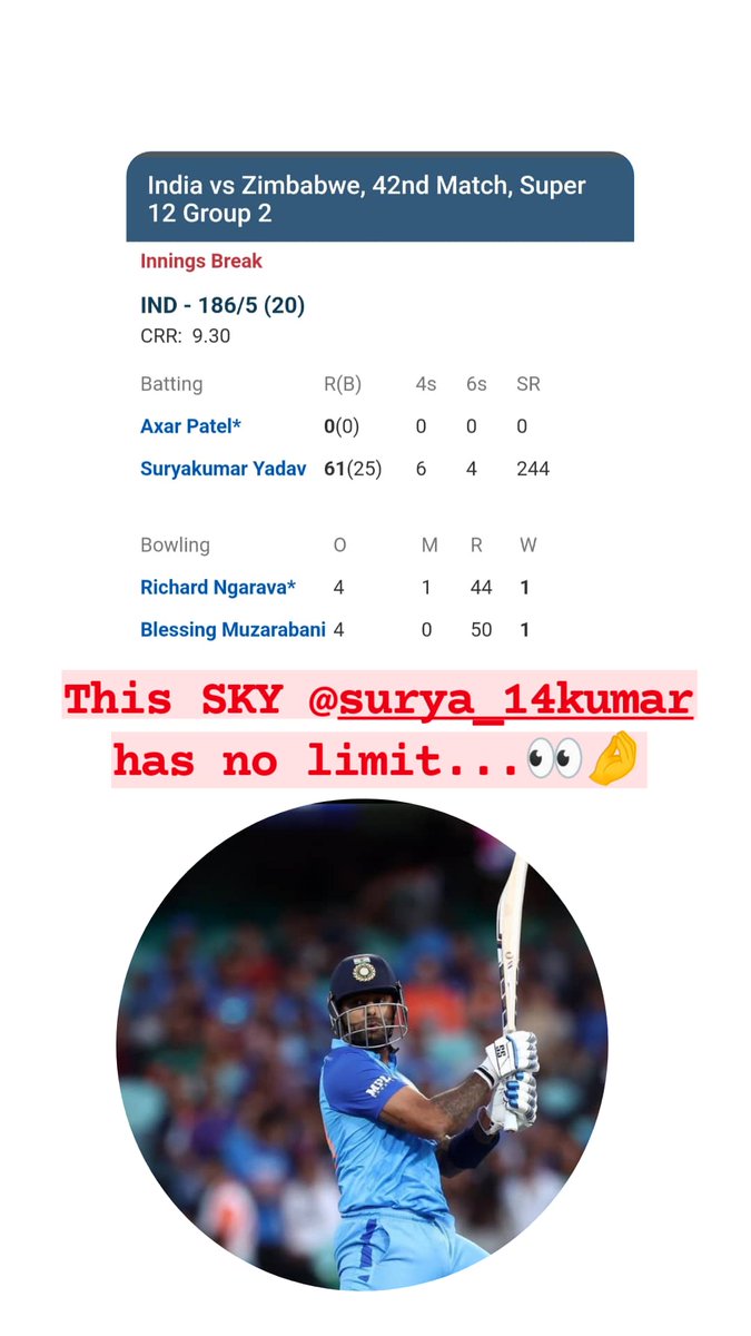 Atharva Patel (@atharva6315) on Twitter photo #INDvsZIM #SuryakumarYadav #T20WorldCup #T20worldcup22 #ICCWorldCup2022 <a href="/surya_14kumar/">Surya Kumar Yadav</a> <a href="/flyingbeast320/">Gaurav Taneja</a> <a href="/BCCI/">BCCI</a> <a href="/T20WorldCup/">T20 World Cup</a> <a href="/ICC/">ICC</a> #INDvsZIM #SuryakumarYadav #T20WorldCup #T20worldcup22 #ICCWorldCup2022 <a href="/surya_14kumar/">Surya Kumar Yadav</a> <a href="/flyingbeast320/">Gaurav Taneja</a> <a href="/BCCI/">BCCI</a> <a href="/T20WorldCup/">T20 World Cup</a> <a href="/ICC/">ICC</a>