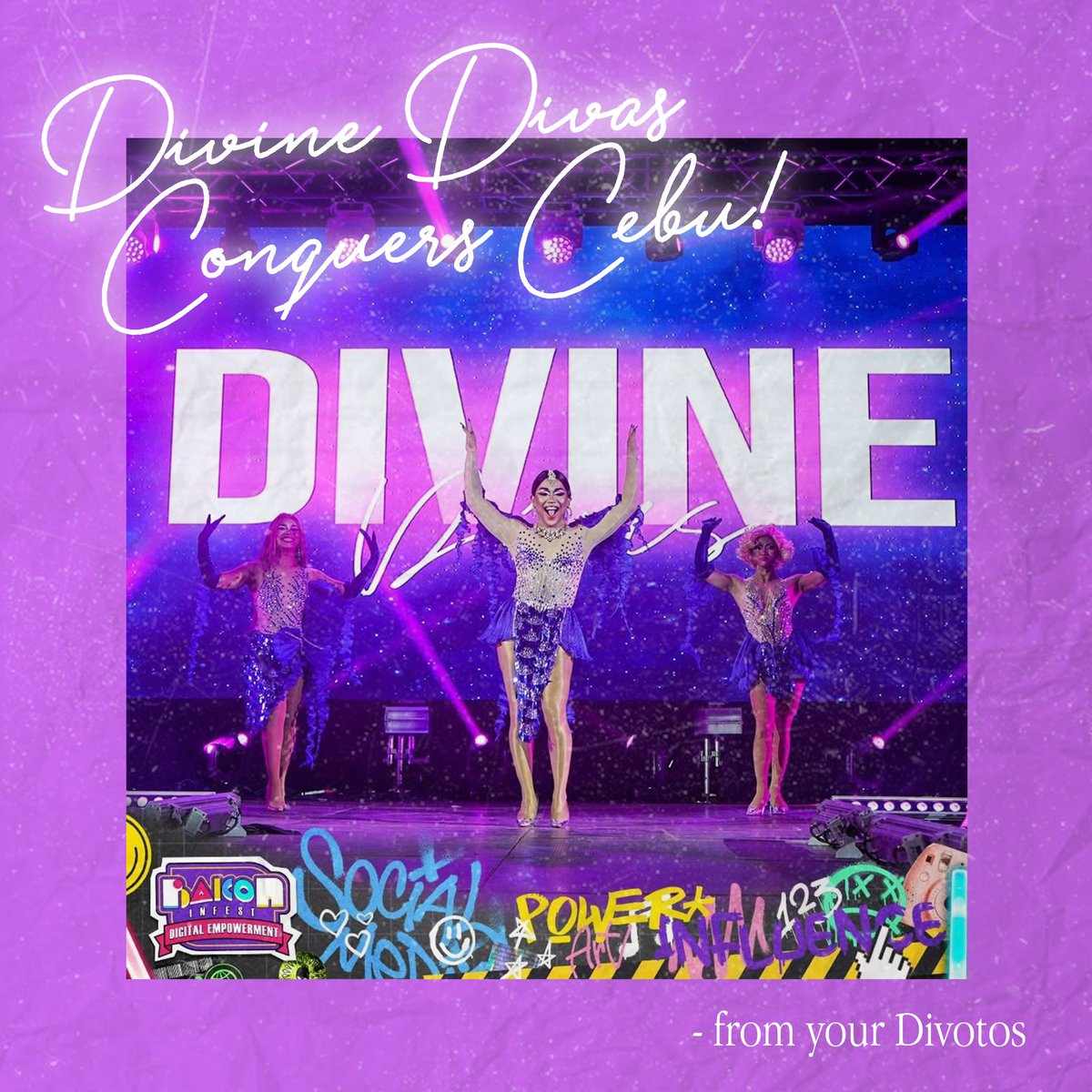 TeamPPN's tweet photo. #DIVINEDIVAS CONQUERS CEBU!

Hindi na lang Metro Manila ang naka-experience ng #DIVINEINTERVENTION, pati na rin ang mga DIVOTO sa Cebu!💋💗⭐

CONGRATULATIONS! We are so proud of you! Salamat sa pagpapasaya, pagpapakilig, at paginspire sa amin. WE LOVE YOU ALL SO MUCH!

- DIVOTOS https://t.co/V91FoEE4oe