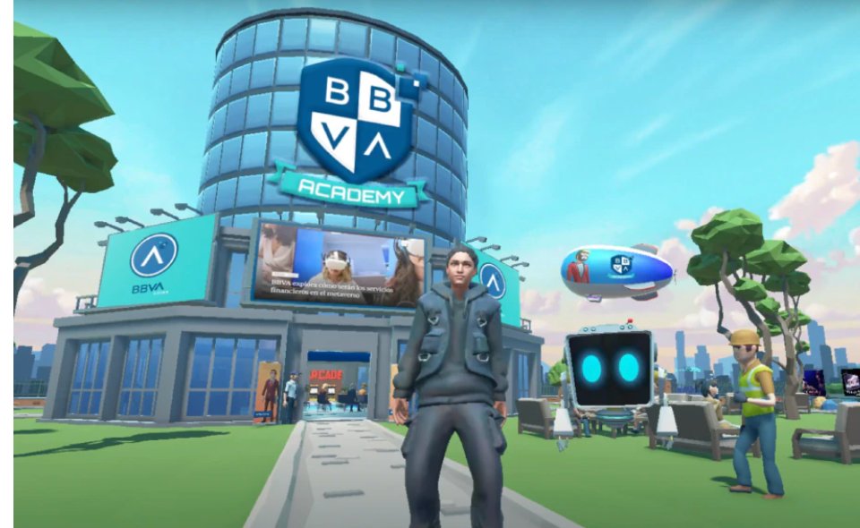 BBVASpark's tweet photo. 💥BBVA Metaverse Academy, propuesta ganadora del reto del metaverso en el #HackathonBBVA 2022.
👉 Es una plataforma inmersiva gamificada que ayuda a los ‘centennials’ a adquirir hábitos bancarios y comprender la funcionalidad de cada producto.
➕ℹ️ https://t.co/fWV0qATnPm https://t.co/aruPeW5zCH