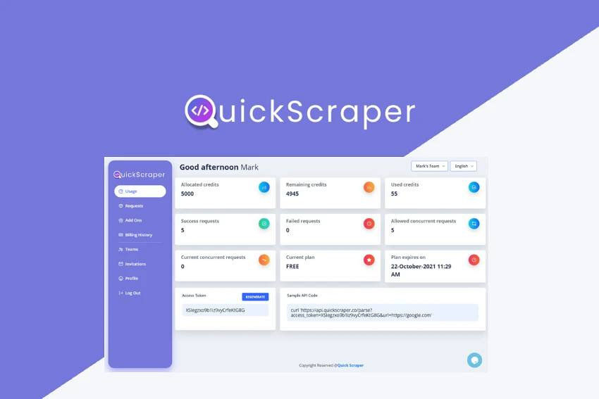 PANIhq's tweet image. 𝗤𝘂𝗶𝗰𝗸𝗦𝗰𝗿𝗮𝗽𝗲𝗿 - Scrape any website to get HTML using an easy API call
𝗕𝘂𝘆👉 groww.one/deal/quickscra…
#ScraperAPI, #Scrapy, #Webscraper
#Outscraper #Scrapy #Portia #ParseHub #UiPath                  
#Itd #saasItd #Buniesssoftware #softwaredeals #panideals #paniworks