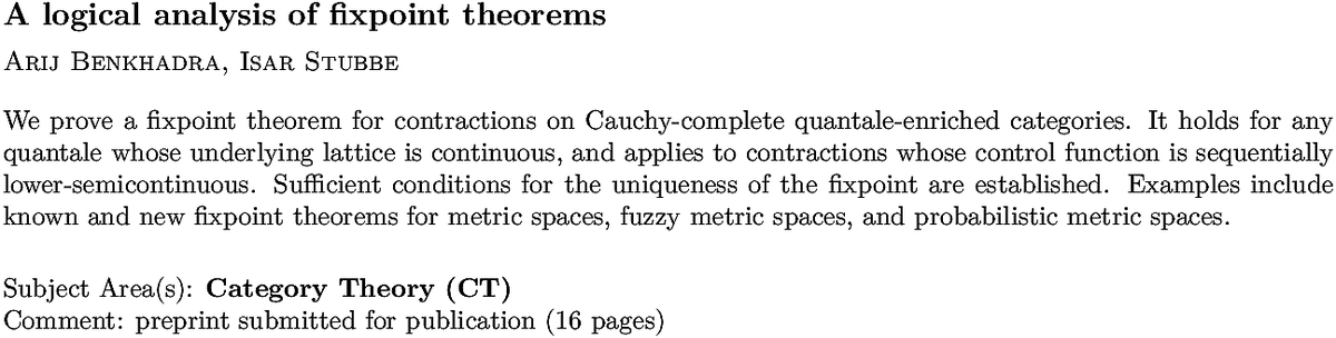 arxiv.org/abs/2211.01782…
A Benkhadra, I Stubbe
A logical analysis of fixpoint theorems