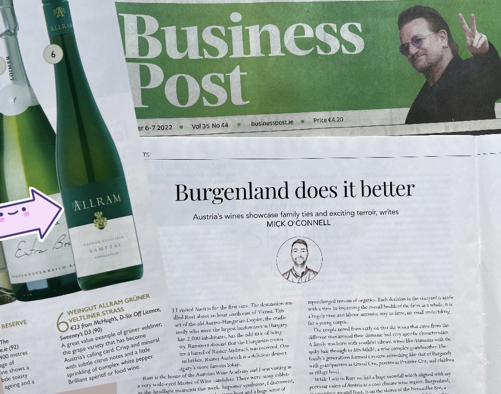 🇦🇹 @wine_philosophy is always worth reading and today is showcasing a great selection of Austrian wines @businessposthq 👍