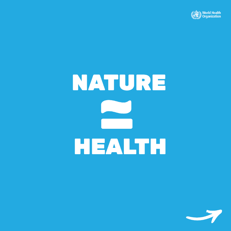 WHO's tweet photo. 🫁 The air we breathe. 
🍲 The food we eat. 
🚰 The water we drink. 
🌆 The environment we live in. 
🔥 Climate change &amp; destruction of natural habitats. 
⬇️ 
All of these impact our health.  

#HealthForAll: means protecting nature 🌎🌍🌏 

More on #COP27 ⬇️