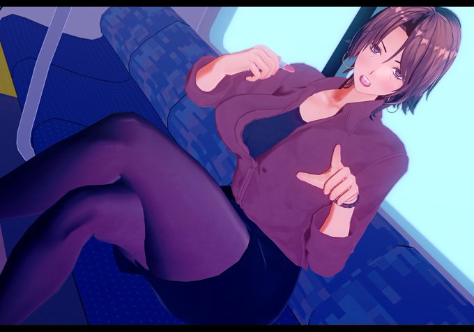 催眠学級の編前最初の導入で催眠の被験者にされている電車内で化粧直しを止めない迷惑系モブ子 