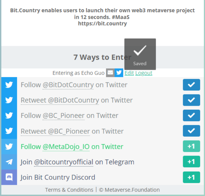 Fambam_com's tweet photo. 🚨 #Giveaway 🚨 
To spread the upcoming @BitDotCountry #WorldCup2022 massive airdrop event.
🎁1,000 $NEER #Giveaway
✅ Follow 
@BitDotCountry
@BC_Pioneer
@MetaDojo_IO  
✅ Like &amp; Retweet, Tag 3 Friends
✅ Complete Gleam Task
👇👇👇
https://t.co/qVWG38qxo2 https://t.co/GMqMufNi33
