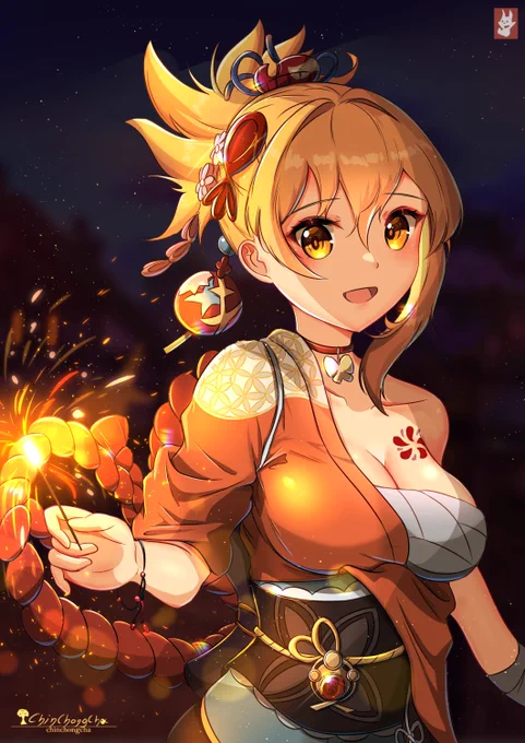 Yoimiya Hanabi   夏#GenshinImpact #Yoimiya #宵宫 #原神 