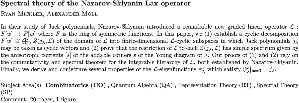 arxiv.org/abs/2211.01586…
R Mickler, A Moll
Spectral theory of the Nazarov-Sklyanin Lax operator