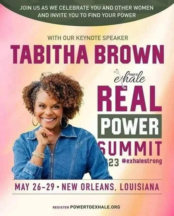 @IamTabithaBrown Hey GIRLHey!
We are so excited and can't wait to Exhale with you Tab!