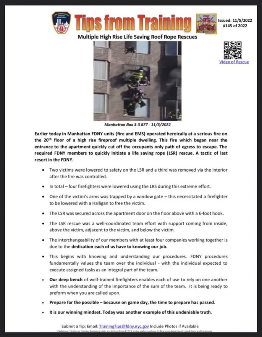 FirefighterCloseCall on Twitter: "FDNY TIP FROM TRAINING RE: YESTERDAY ...