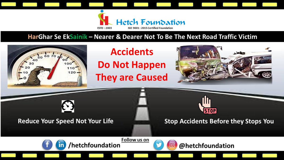 hetchfoundation's tweet photo. #hargharseeksainik

Accidents Never Happen - They Are Caused
Stop Accidents Before They Stop You

@MORTHIndia @TelanganaCOPs @APPOLICE100 @HYDTP @CYBTRAFFIC @Rachakonda_tfc @cpwrl @cp_nizamabad @cpramagundam @DelhiTrafficPol @lucknowtraffic @MTPHereToHelp @ChennaiTraffic https://t.co/4WLwfKrSUE