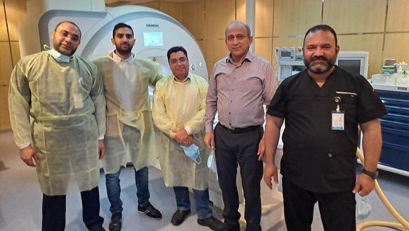 Sumckw's tweet photo. SUMC is proud to install the first MRI guided Robotic Prostate biopsy unit in Middle East at Kuwait Cancer Control Center. This device, manufactured by Soteria Medical allows fast, accurate and cost- effective biopsies within the MRI bore. #MRI #radiology #Kuwait #prostatecancer https://t.co/KTbHzzkC7b