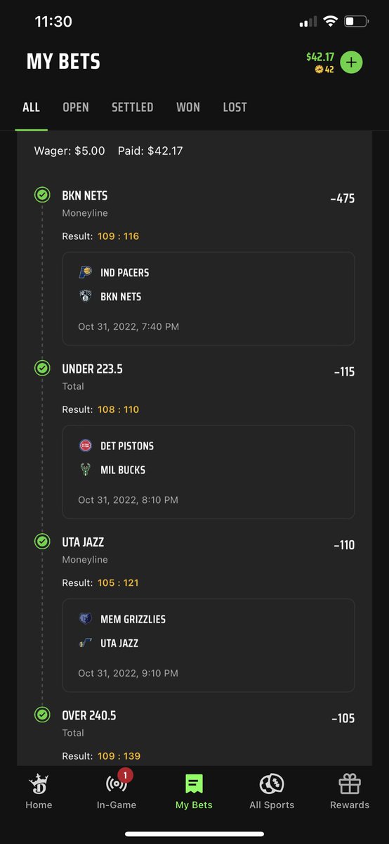 Geefor_GOD's tweet photo. Shit too much fun. #GamblingTwitter #dksportsbook https://t.co/VcCkpLSxbP