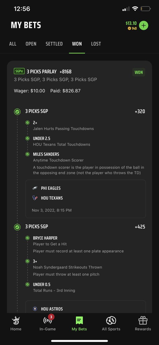 Geefor_GOD's tweet photo. Shit too much fun. #GamblingTwitter #dksportsbook https://t.co/VcCkpLSxbP
