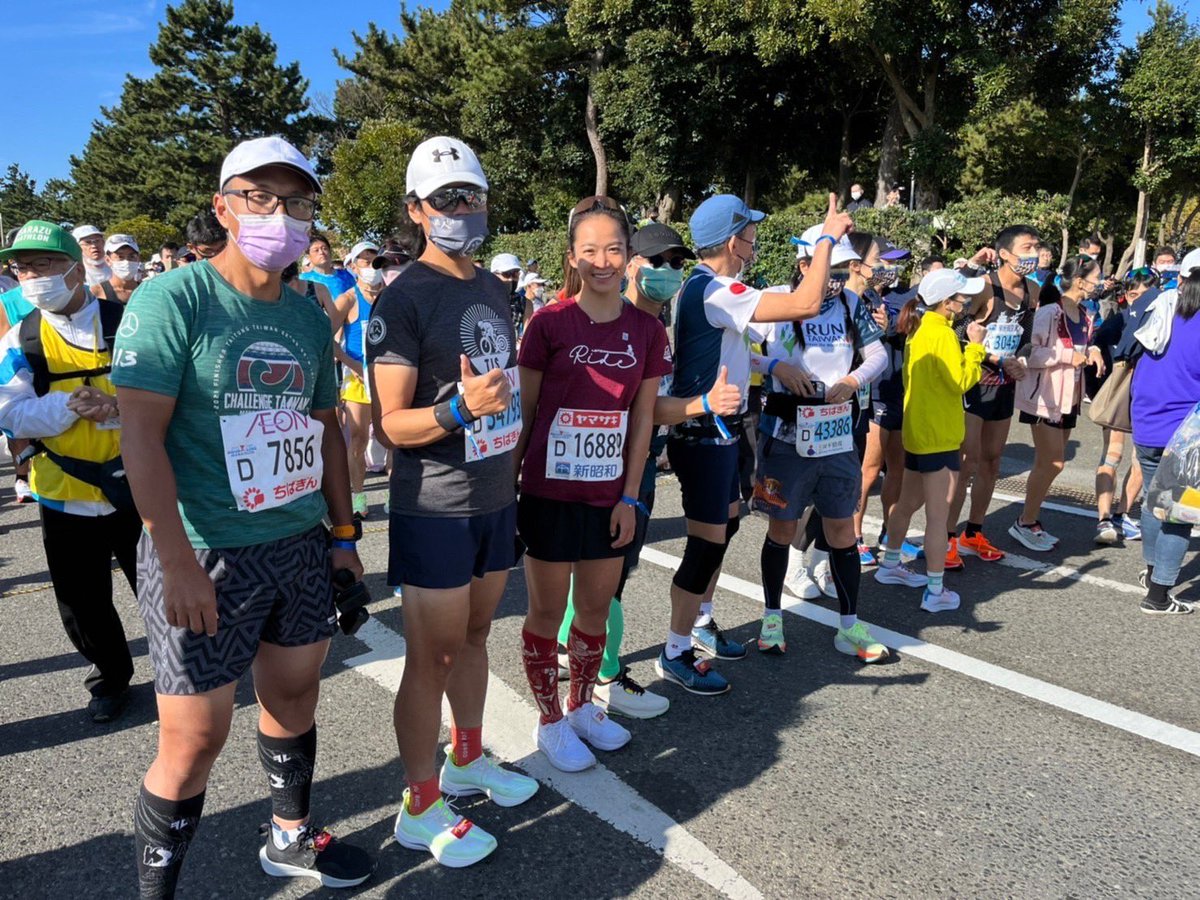4年ぶりに！ちばアクアラインマラソン開催です。桃園からは5名の選手と体育局の3名の職員が千葉県に赴きフルマラソンとハーフに挑戦。コロナ後の実質的な交流もスタートです。皆、お疲れ様でした！