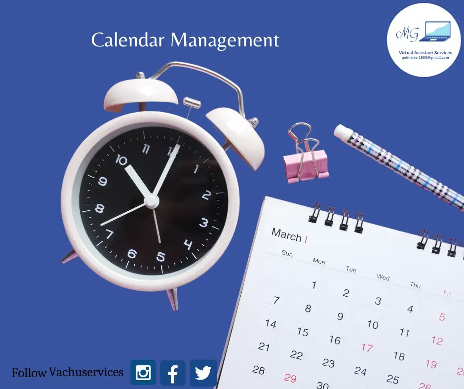 vachuservices's tweet photo. If you run a business, you are aware of the value of time. Because of this, having a strategy in place for organizing your calendar is crucial. 

If you want to learn more about this, you can follow 👉 https://t.co/BYq7olrRT4 ✨✨

#vasolutions 
#vachuservices https://t.co/NAcM86AtG0
