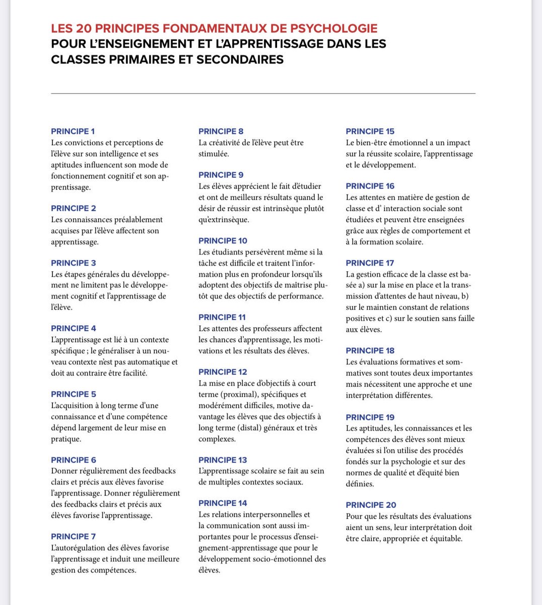 isafil's tweet photo. Pépite du #top50 des ressources pédagogiques ⭐️

Les 20 principes fondamentaux de #psychologie pour mettre en œuvre un enseignement efficace et favoriser l’apprentissage de tous les élèves 👍

Excellente présentation 👉 https://t.co/vZkIHTUOvv 

#pedagogie #education #profs https://t.co/toBH9BIE13