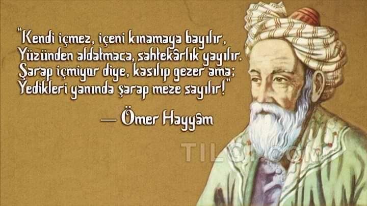 umitozdag's tweet photo. Ömer Hayyam ne güzel demiş:
Dostla içilen şarap helaldir. 
Puştla içilen su haramdır. Siyaseti göğüs göğüse yiğitçe savaşmak yerine dost görünüp arkadan hançerlemek, pusu kurmak, çelme takmak olarak uygulayanlarla su içmekten ise yiğit düşmanlarla şarap içmek tercih edilir. https://t.co/t5VXRdi0Q0