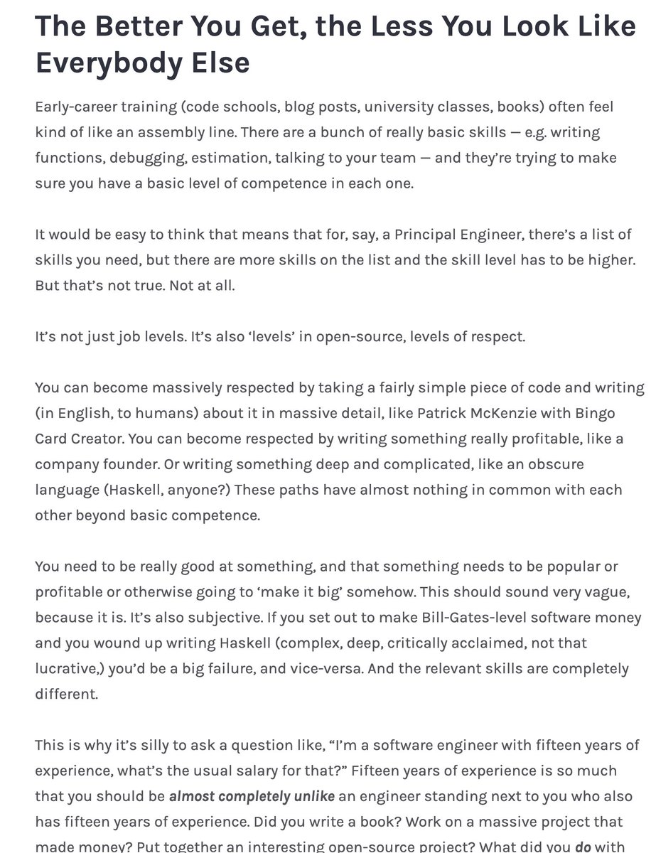 Coding_Career's tweet image. A fantastic post on how to stay in the game of programming for a very long time: codefol.io/posts/the-fort…

- Try many things
- There are no &quot;levels&quot;
- Get weird
- It&apos;s still early!