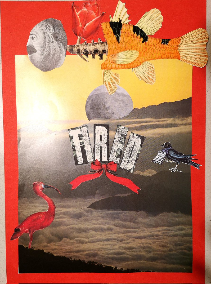 obd4lifucka's tweet photo. Current state of mind #TiredAF #collageart #collage #newcollage #cutandpaste #collageartist #collagework #surrealism #art #flamingo https://t.co/kQ19pJxO7e