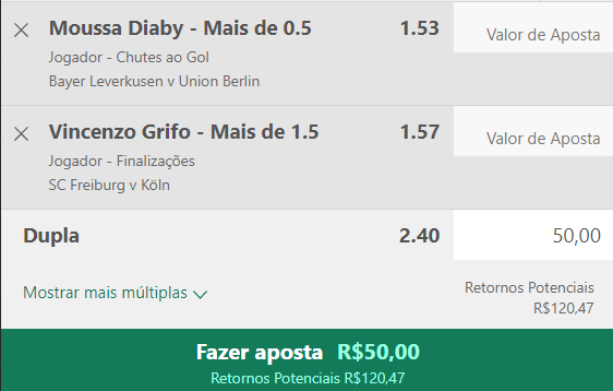 TROPAdoHEXA's tweet photo. 🇩🇪 Dupla de Finalizações 

Entrar com 1 unidade

#tips #bet #bet365 #betano #apostas #sportingbet #betfair https://t.co/PZyniuTXVW