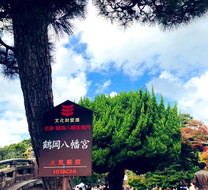 昨日鶴岡八幡宮での式典に鎌倉殿がいらっしゃるとのことで一目でもお会いしたく馳せ参じた次第にございます(武士) 