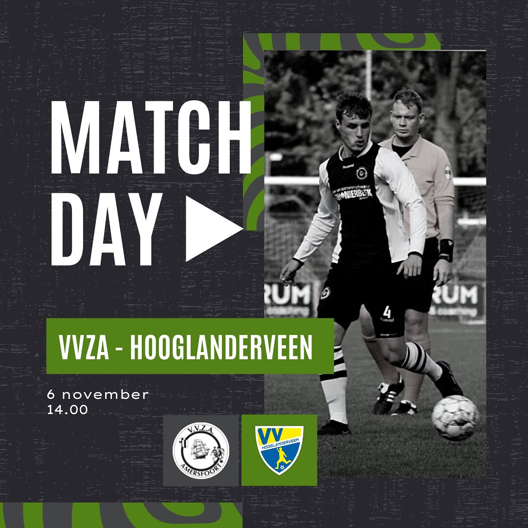 M A T C H D A Y
14.00 VVZA - Hooglanderveen 

Derbyday! Dat belooft wat op het sportpark vandaag! Komen jullie onze zeehelden aanmoedigen? En uiteraard daarna mee de derde helft (en de overwinning🤞) vieren in de kantine? 

Tot straks allemaal!

#matchday #derby #comeonzeehelden