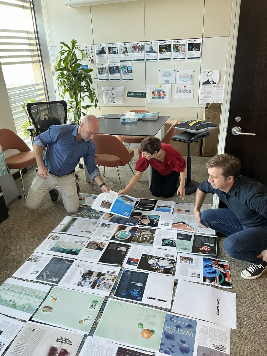 Carolyn Unck (@carolynunck) on Twitter photo It’s that time again! The #KAUSTResearch Communication team lays out issue 14 of KAUST Discovery magazine to get a look at the visual feel of the issue. Looking great team!! @M_CusackPhD <a href="/XavierPita_/">Xavier Pita</a> <a href="/DuriniSara/">SaraDurini</a> It’s that time again! The #KAUSTResearch Communication team lays out issue 14 of KAUST Discovery magazine to get a look at the visual feel of the issue. Looking great team!! @M_CusackPhD <a href="/XavierPita_/">Xavier Pita</a> <a href="/DuriniSara/">SaraDurini</a>