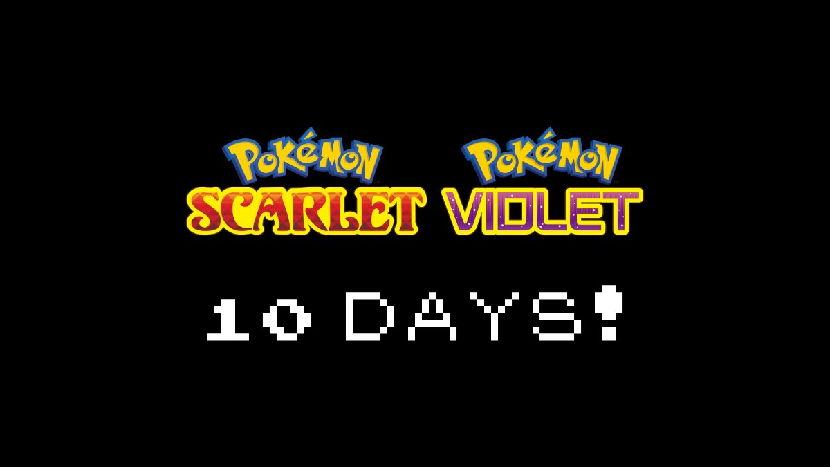 PKMNCommunity's tweet photo. 10 days until Pokemon Scarlet &amp; Violet! https://t.co/Kw90TlzYtM