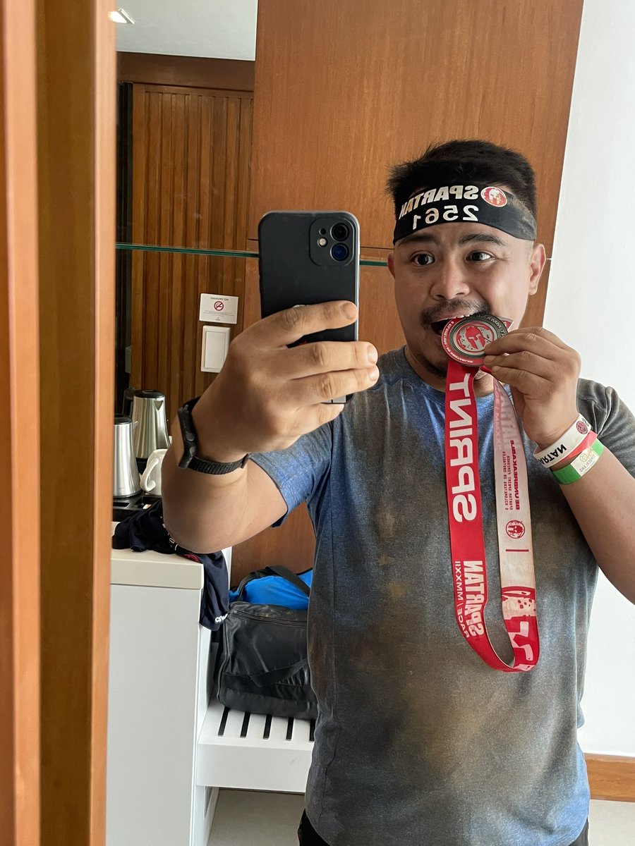PnoyGeekTravelr's tweet photo. Ayaw mo sa madungis? LOL. It’s nice to be back in the game. Aroo! Aroo! Aroo! 

#SpartanSprintFinisher 
#SpartanPH
#SpartanRacePH
#SpartanTrifecta
#TrifectaWeekend
#RizalUltraTrifectaWeekend2022
#UpInTimberland
#TimberlandSpartanTrifecta
@mytimberland https://t.co/GLInCFVFat