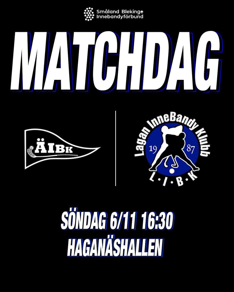 MATCHDAG!

🆚: Älmhults IBK
🕒: 16:30
📍: Haganäshallen

#laganibk