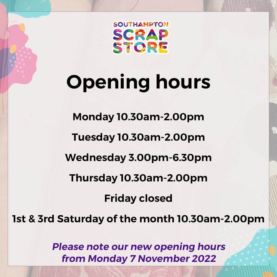 Southampton Scrapstore tweet media